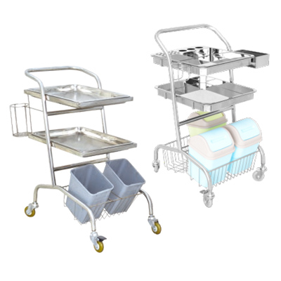 上海躍進不銹鋼治療車醫用推車